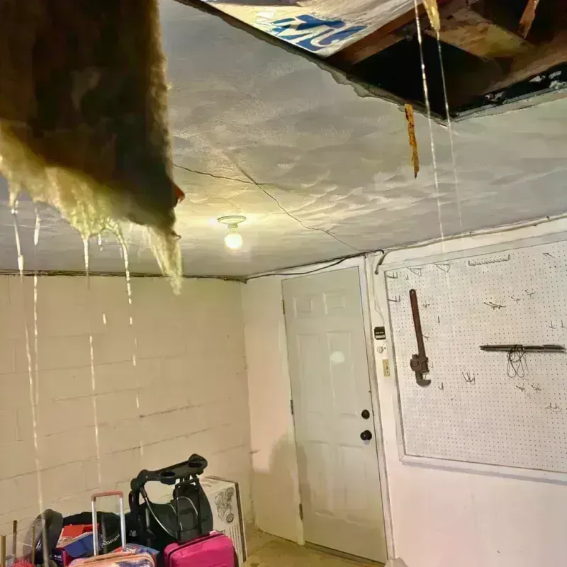 Before and after water damage restoration in Hancock County, IA